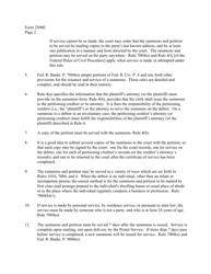 Instructions for Form B2500E Summons to Debtor in Involuntary Case, Page 2