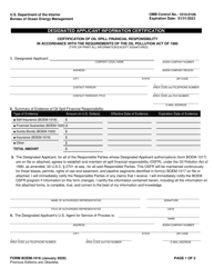 Form BOEM-1016 Designated Applicant Information Certification