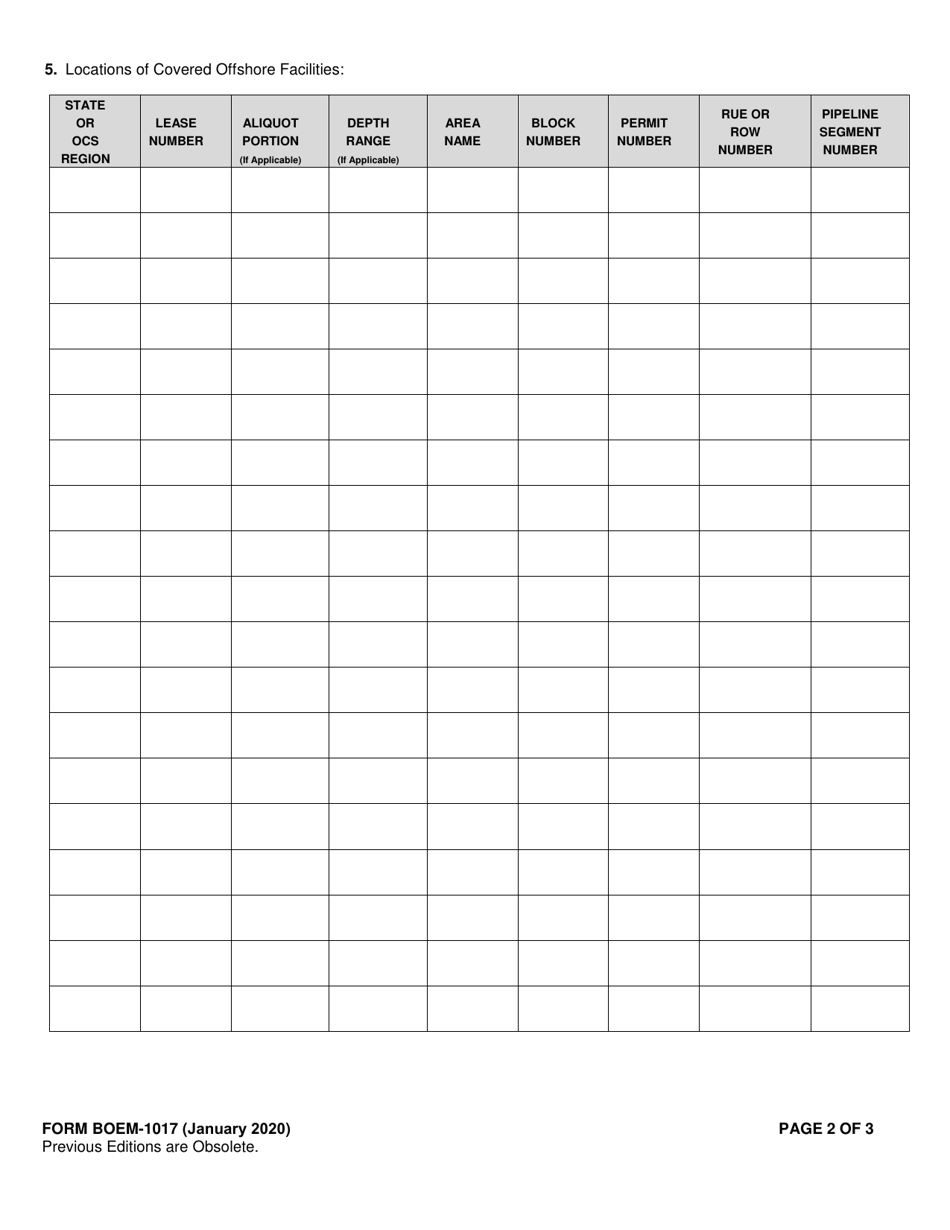 Form BOEM-1017 Appointment of Designated Applicant, Page 2