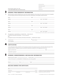 Form RE Renewal Registration, Page 2