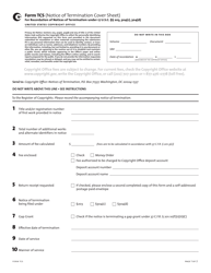 Form TCS Notice of Termination Cover Sheet Form, Page 3