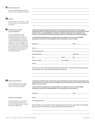 Form TCS Notice of Termination Cover Sheet Form, Page 4