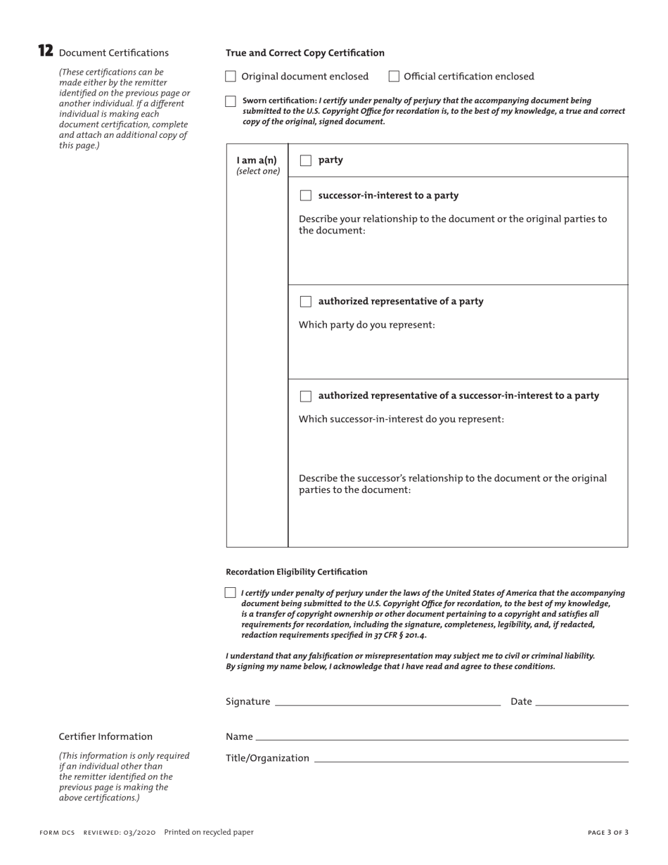 Form DCS Fill Out, Sign Online and Download Printable PDF