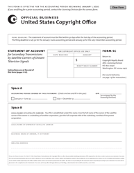 Form SC Statement of Account for Secondary Transmissions by Satellite Carriers of Distant Television Signals, Page 2