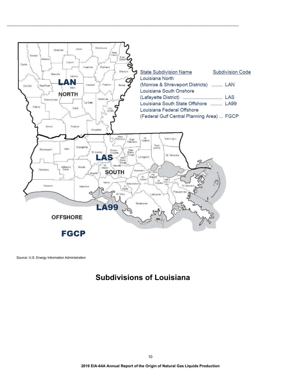 Instructions for Form EIA-64A Annual Report of the Origin of Natural Gas Liquids, Page 10