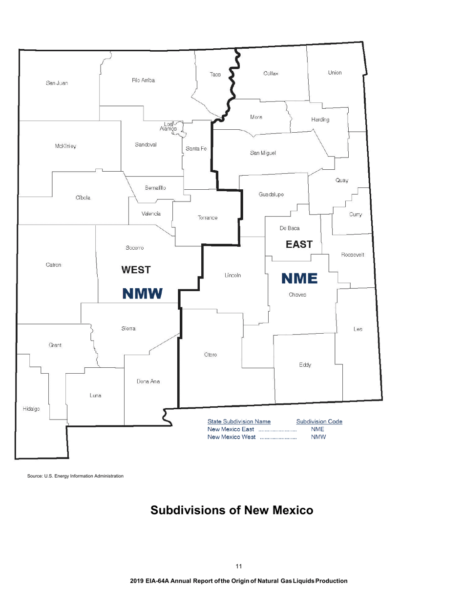 Instructions for Form EIA-64A Annual Report of the Origin of Natural Gas Liquids, Page 11