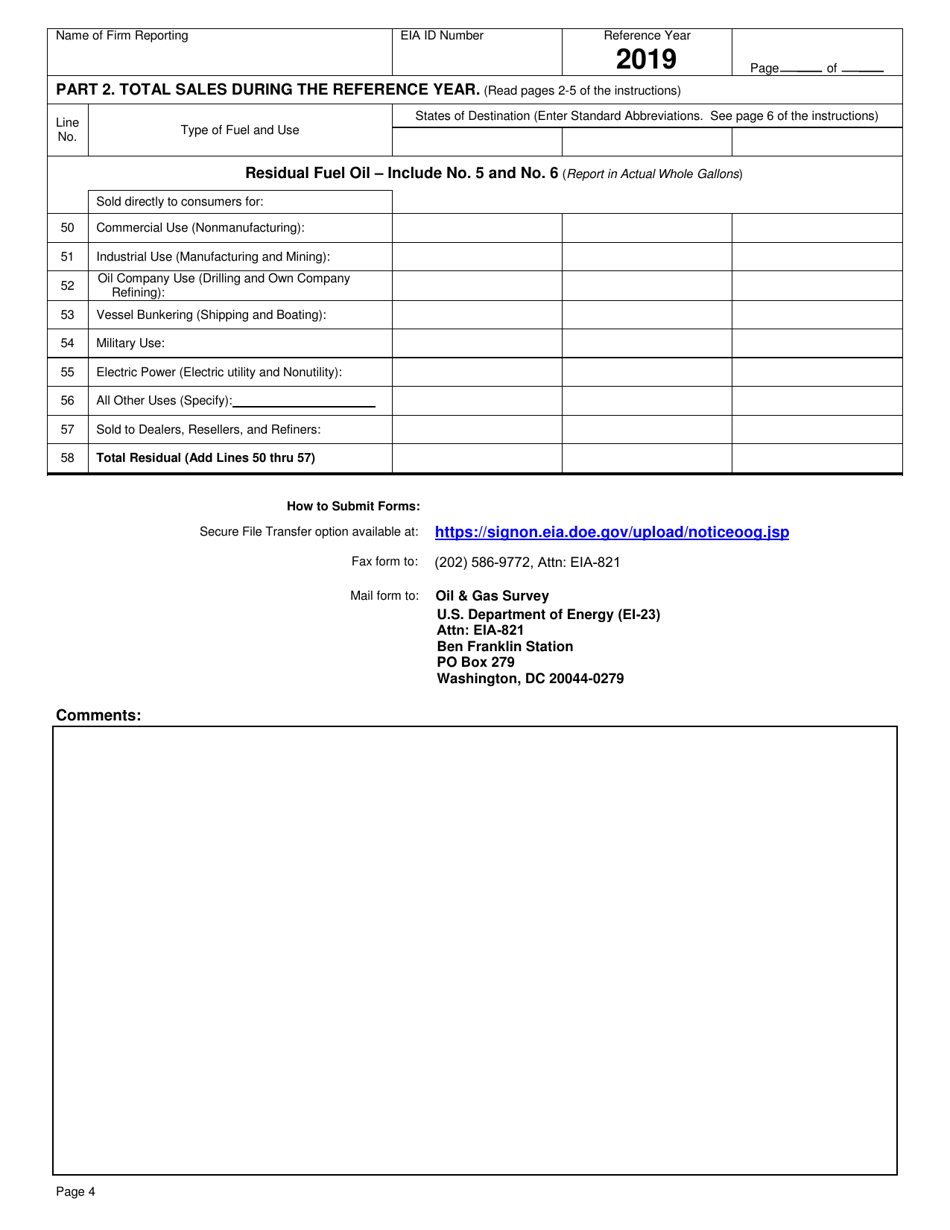 Form EIA-821 Annual Fuel Oil and Kerosene Sales Report, Page 4