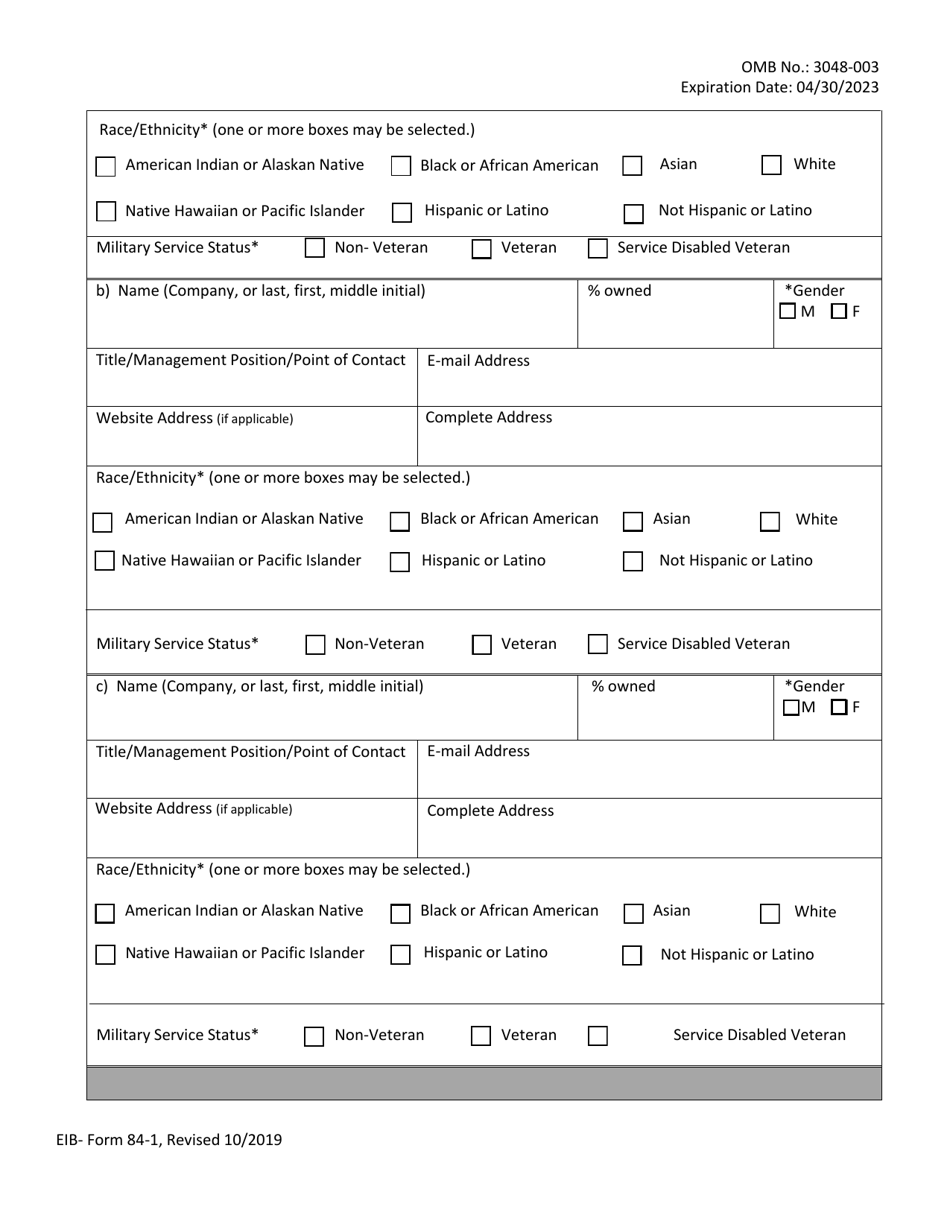 Form EIB-84-1 Application for Export Working Capital Guarantee, Page 4