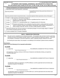NRC Form 313A (AUT) Authorized User Training, Experience, and Preceptor Attestation (For Uses Defined Under 35.300) [10 Cfr 35.57, 35.390, 35.392, 35.394, and 35.396], Page 4