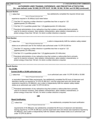 NRC Form 313A (AUT) Authorized User Training, Experience, and Preceptor Attestation (For Uses Defined Under 35.300) [10 Cfr 35.57, 35.390, 35.392, 35.394, and 35.396], Page 5