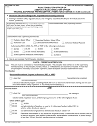 NRC Form 313A (RSO) Radiation Safety Officer or Associate Radiation Safety Officer Training, Experience and Preceptor Attestation [10 Cfr 35.57, 35.50], Page 5