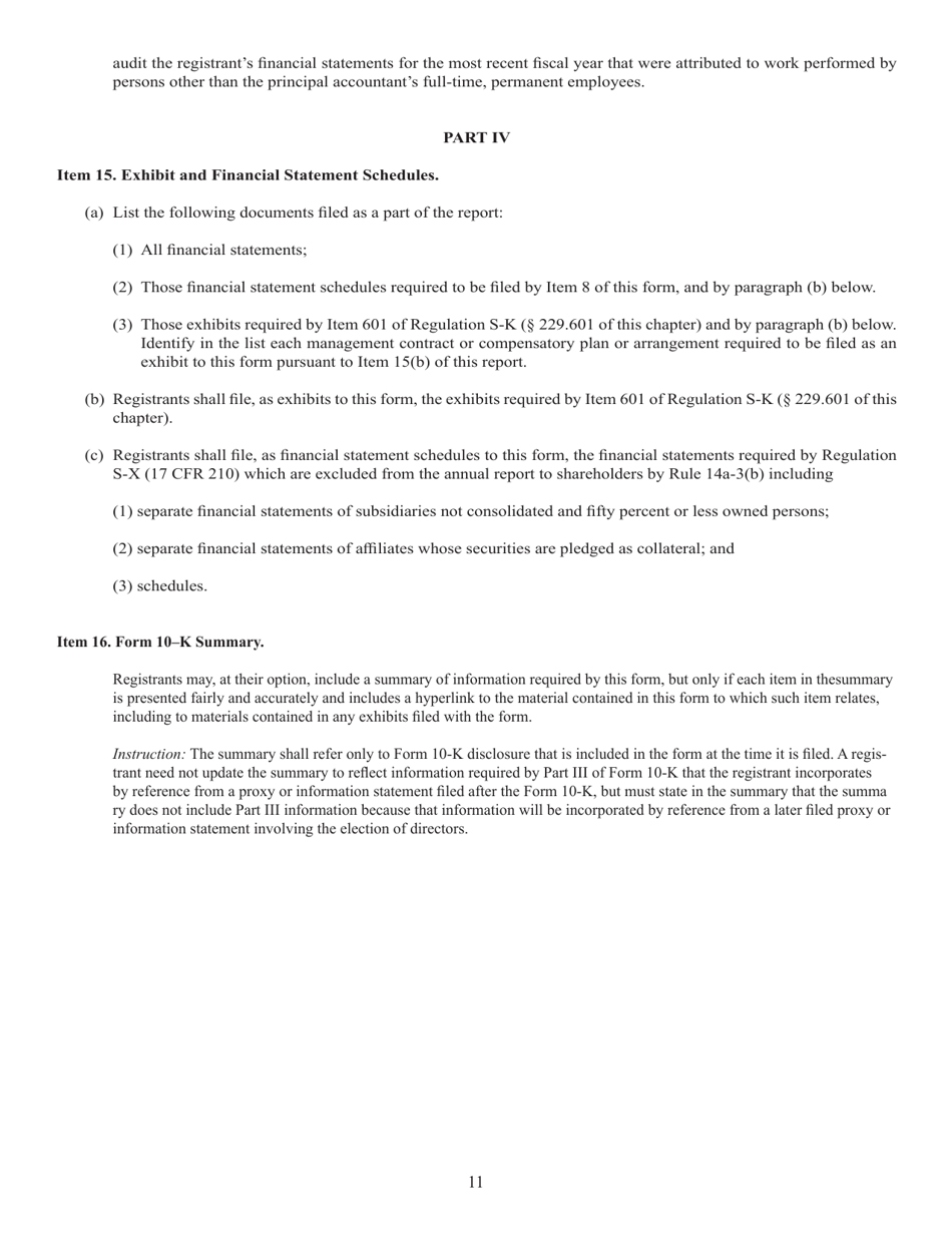 Form 10-K (SEC Form 1673) Annual Report Pursuant to Section 13 or 15(D) of the Securities Exchange Act of 1934, Page 11