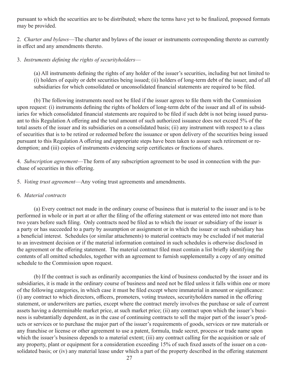 Form 1-A (SEC Form 0486) Regulation a Offering Statement Under the Securities Act of 1933, Page 27