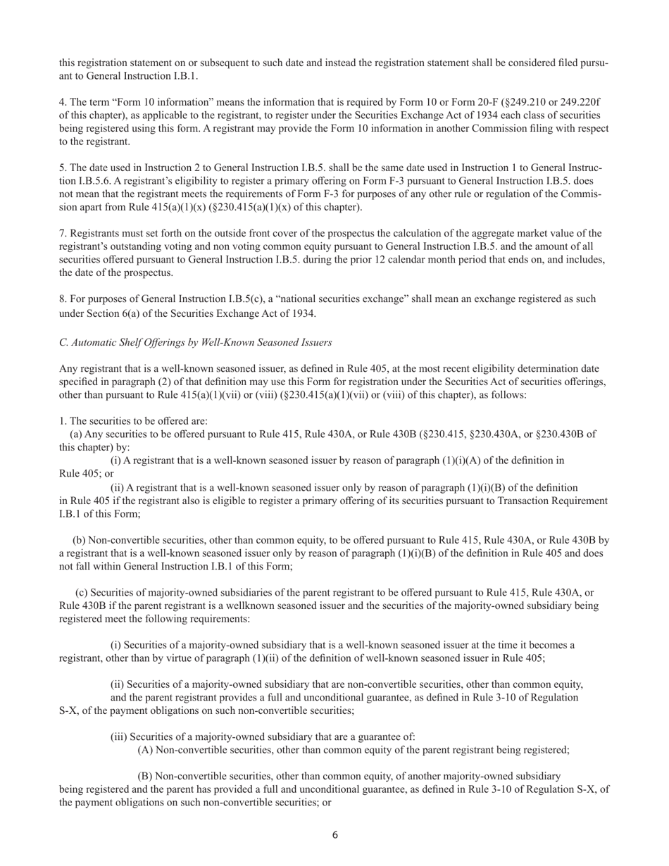 Form F-3 (SEC Form 1983) Registration Statement Under the Securities Act of 1933, Page 6