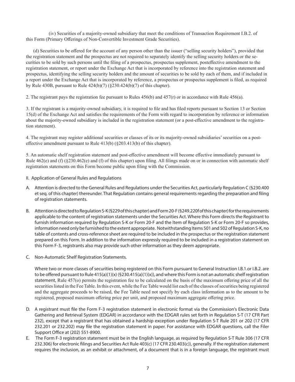 Form F-3 (SEC Form 1983) Registration Statement Under the Securities Act of 1933, Page 7