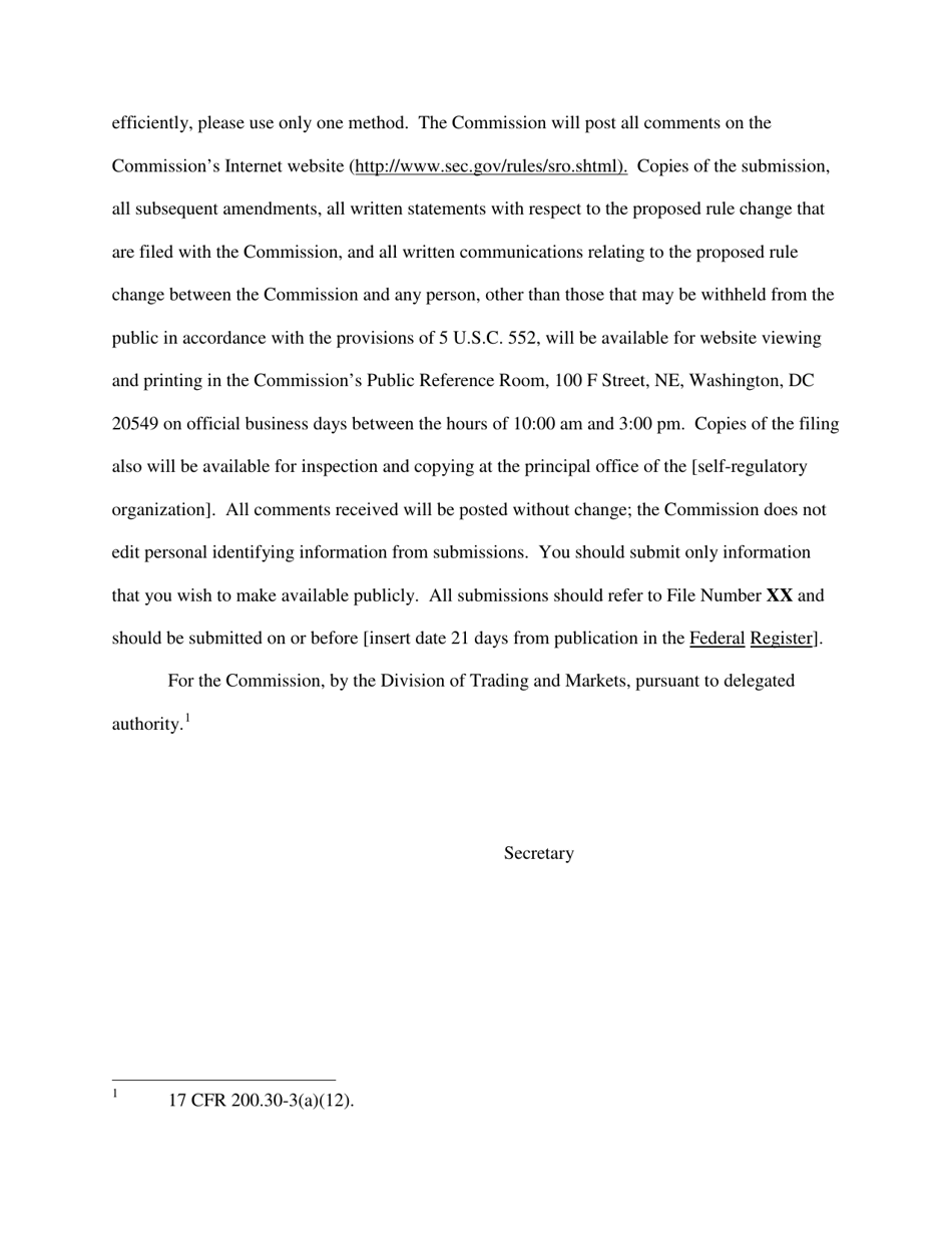 Form 19B-4 (SEC Form 1832) Proposed Rule Change by Self-regulatory Organization, Page 30