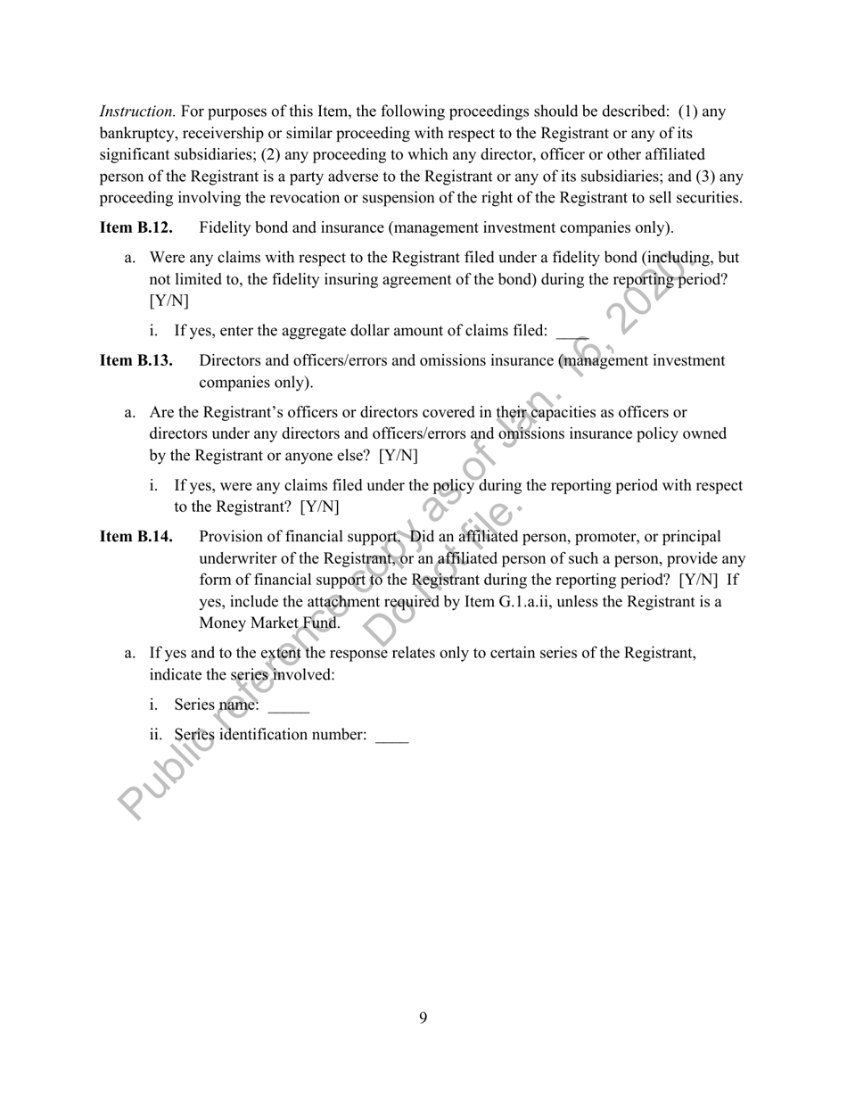 Form N-CEN Annual Report for Registered Investment Companies, Page 10