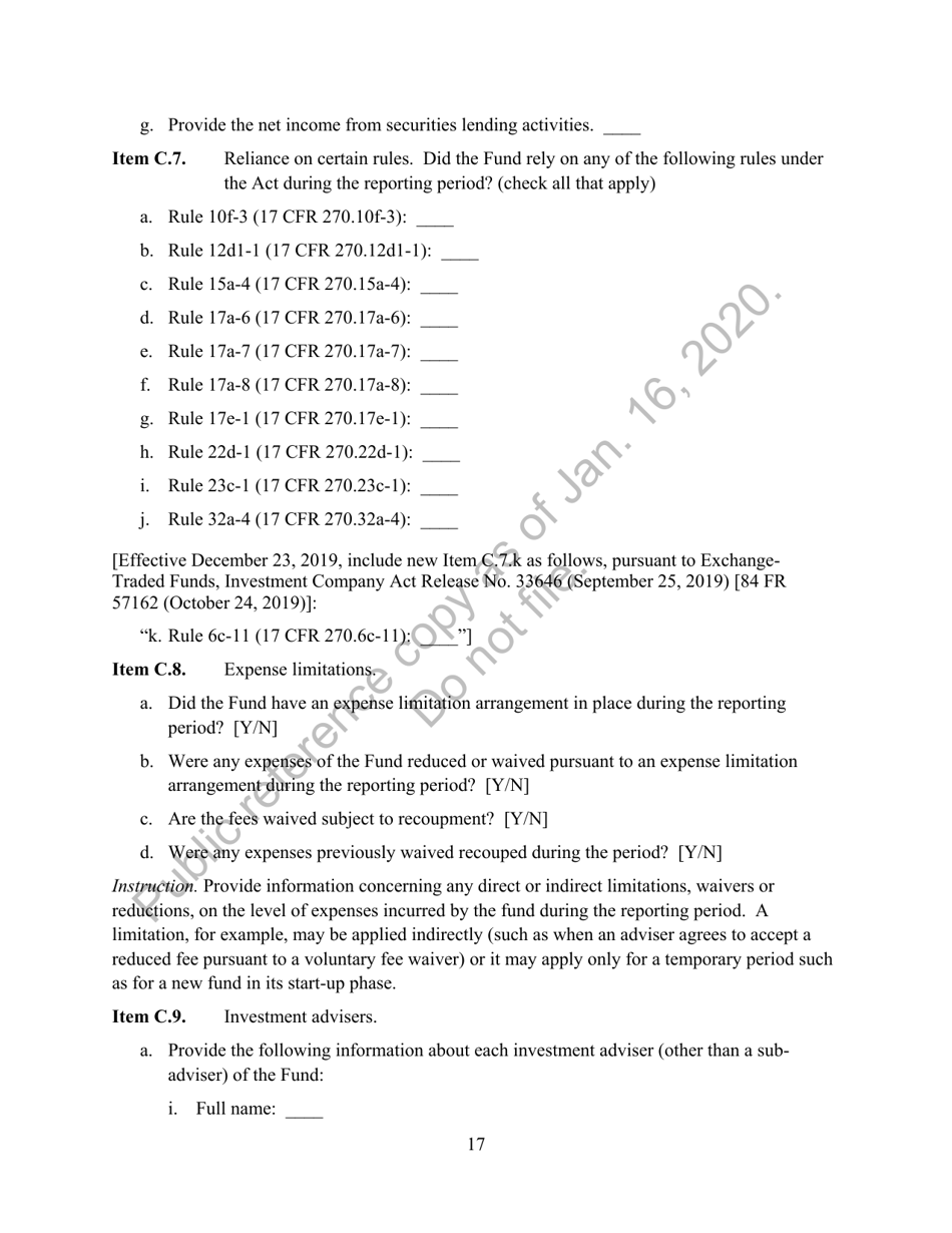 Form N-CEN Annual Report for Registered Investment Companies, Page 18