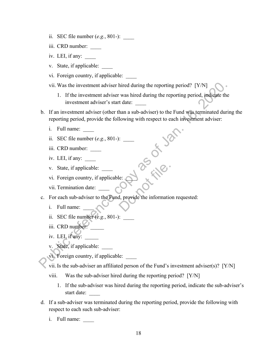 Form N-CEN Annual Report for Registered Investment Companies, Page 19