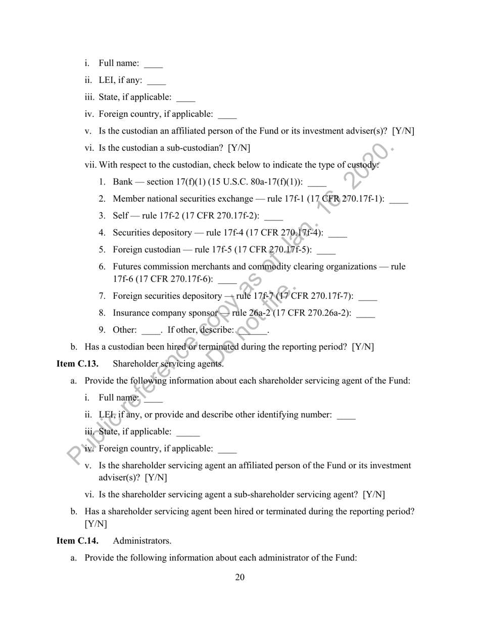 Form N-CEN Annual Report for Registered Investment Companies, Page 21