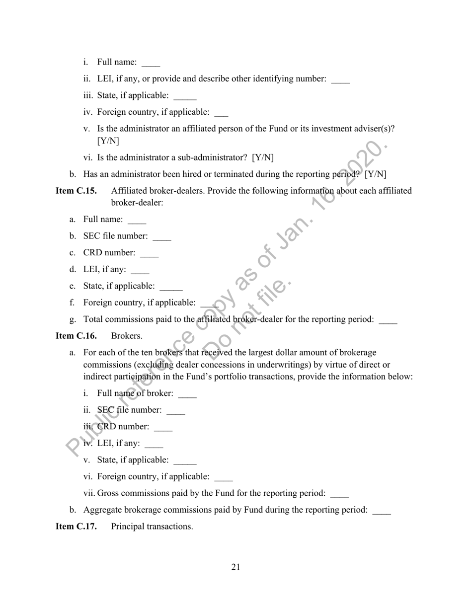 Form N-CEN Annual Report for Registered Investment Companies, Page 22