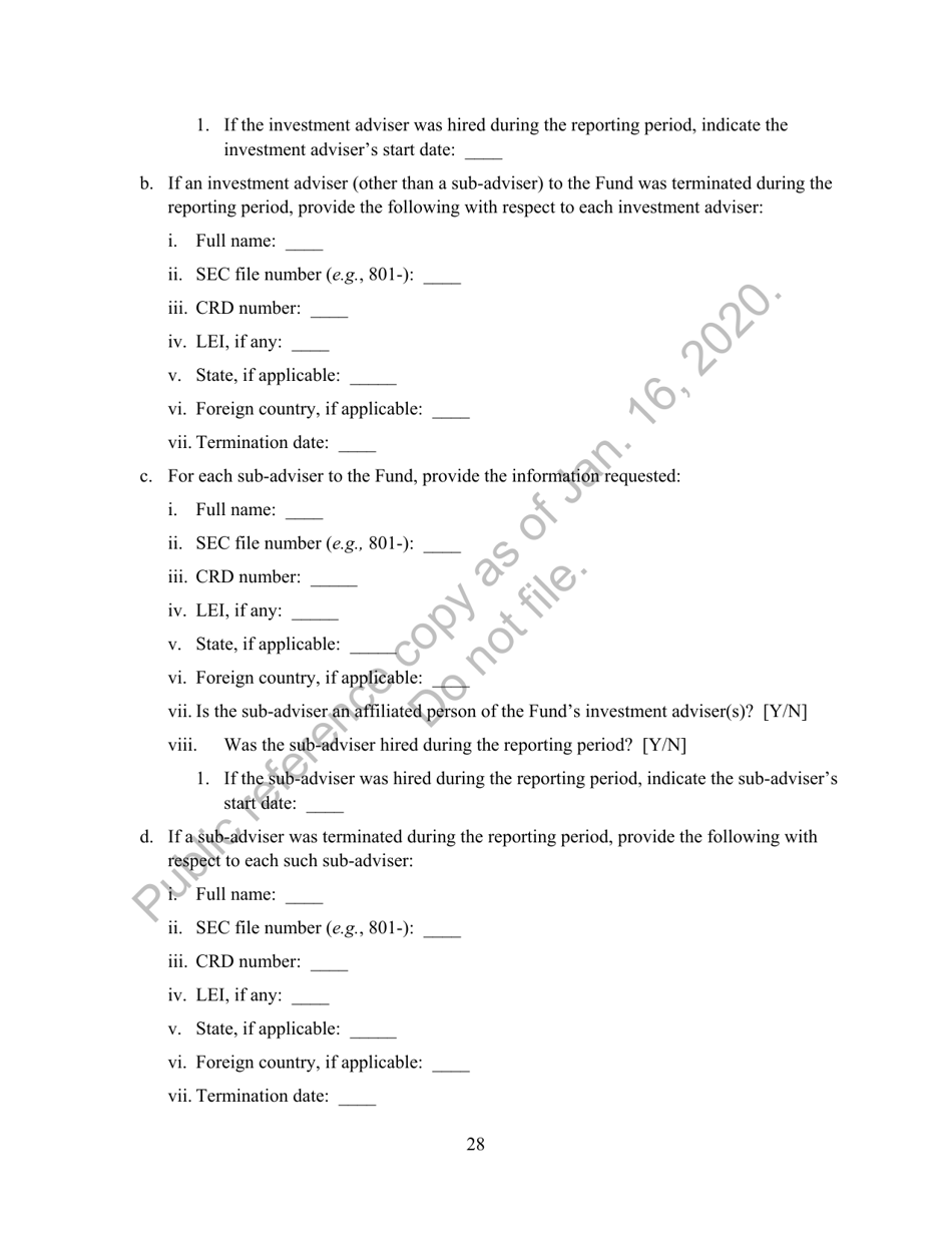 Form N-CEN Annual Report for Registered Investment Companies, Page 29