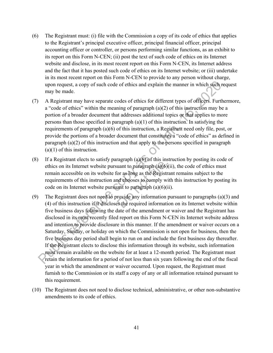 Form N-CEN Annual Report for Registered Investment Companies, Page 42