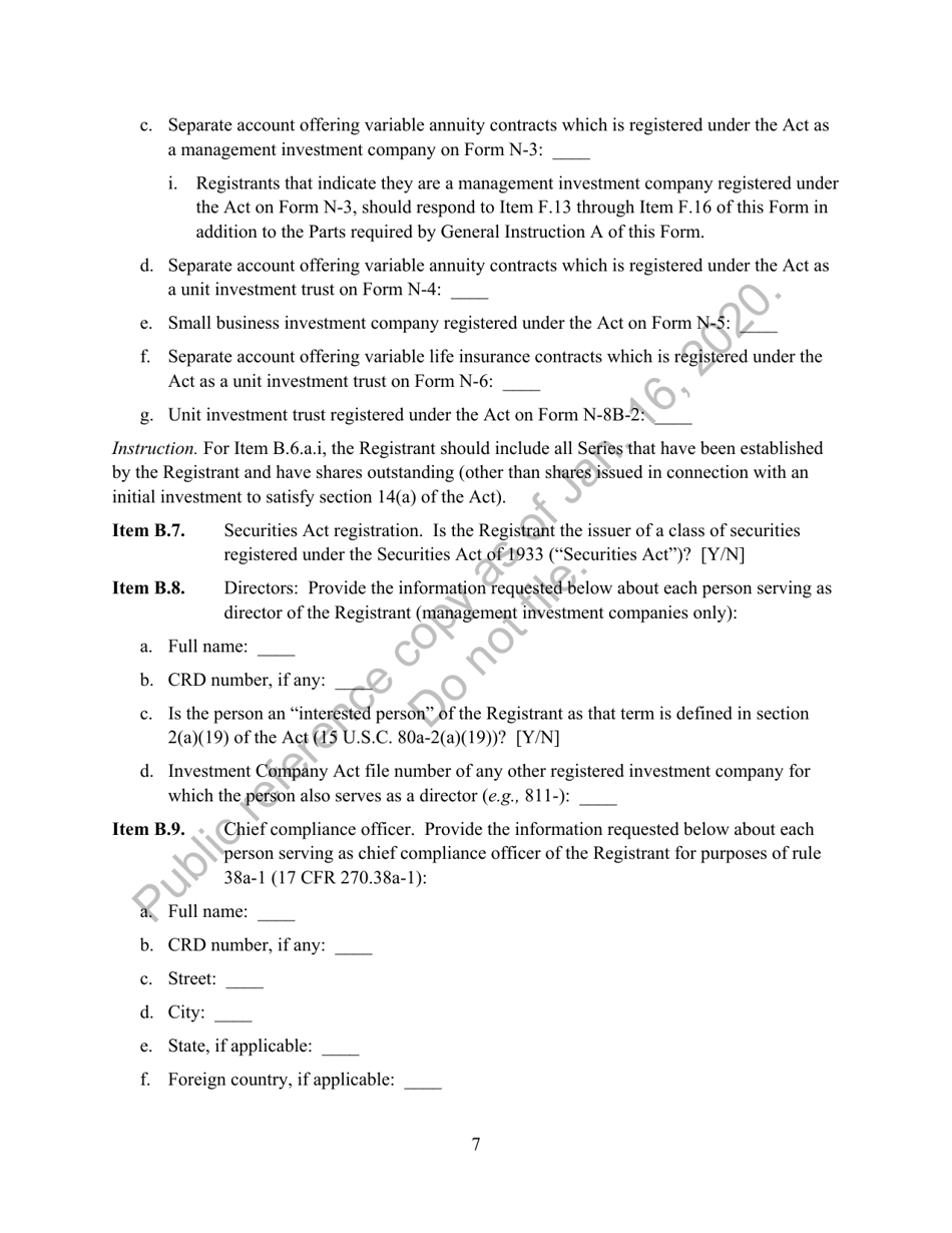 Form N-CEN Annual Report for Registered Investment Companies, Page 8