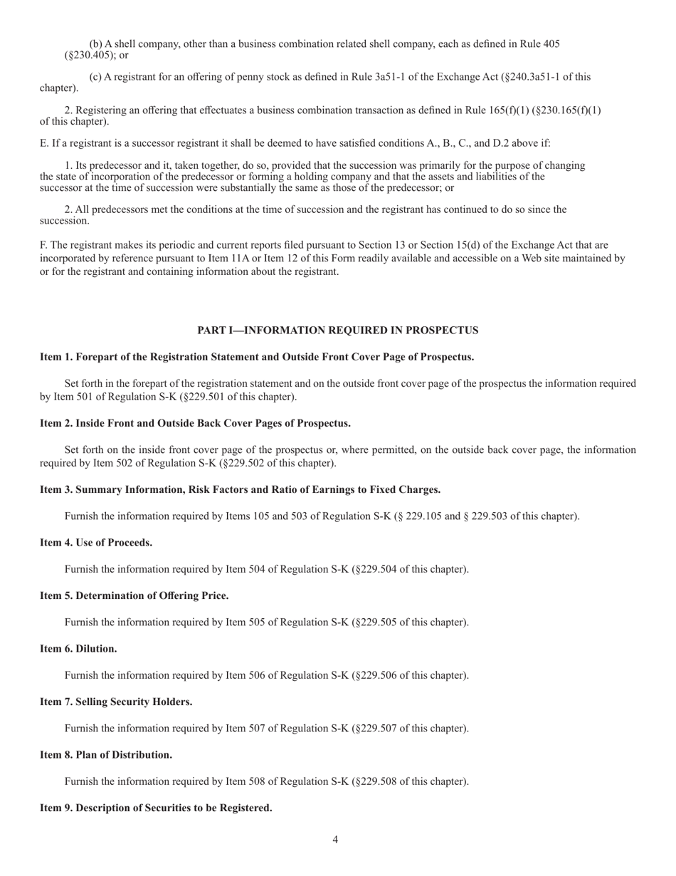 Form S-1 (SEC Form 870) Registration Statement Under the Securities Act of 1933, Page 4