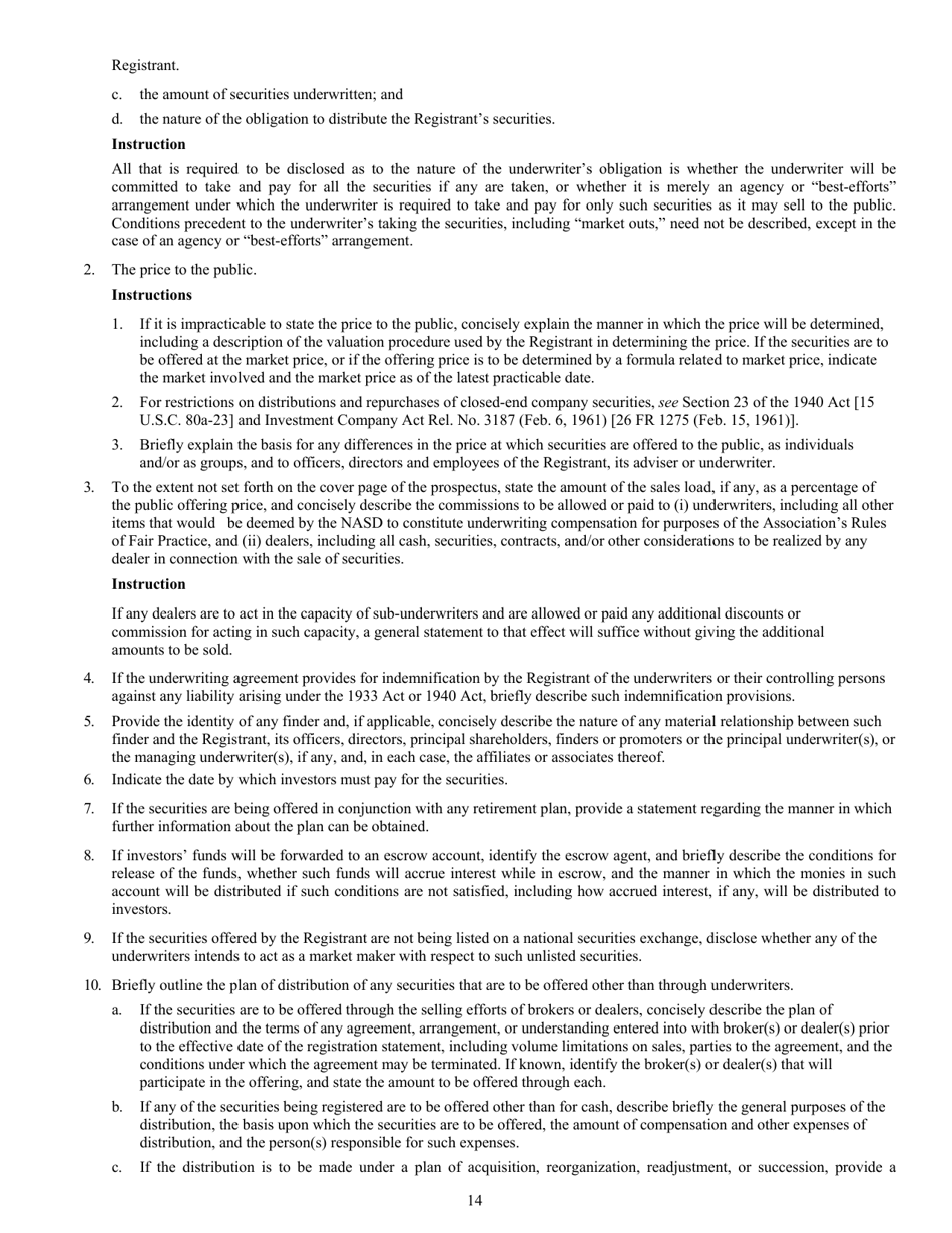 Form N-2 (SEC Form 1716) Registration Statement for Closed-End Management Investment Companies, Page 16