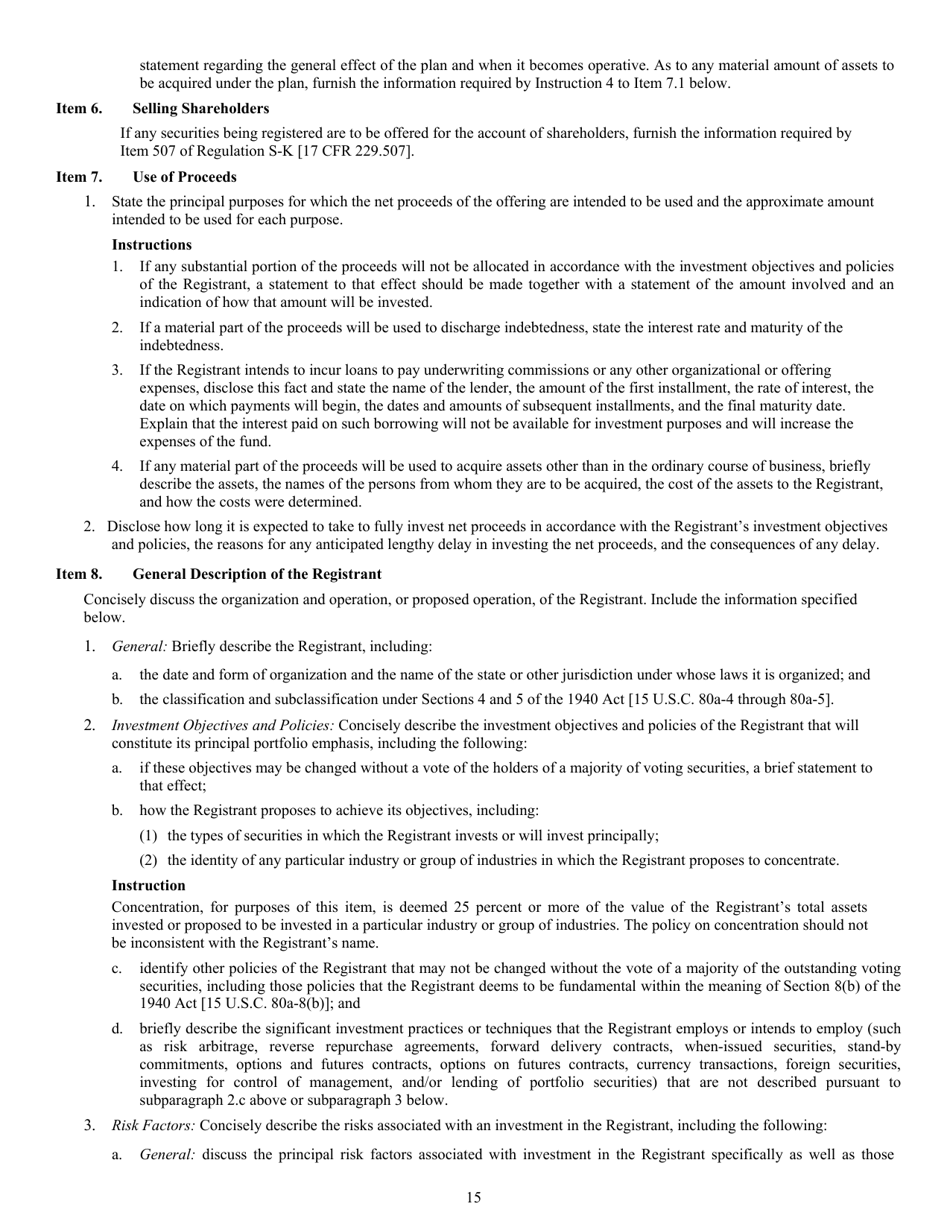 Form N-2 (SEC Form 1716) Registration Statement for Closed-End Management Investment Companies, Page 17