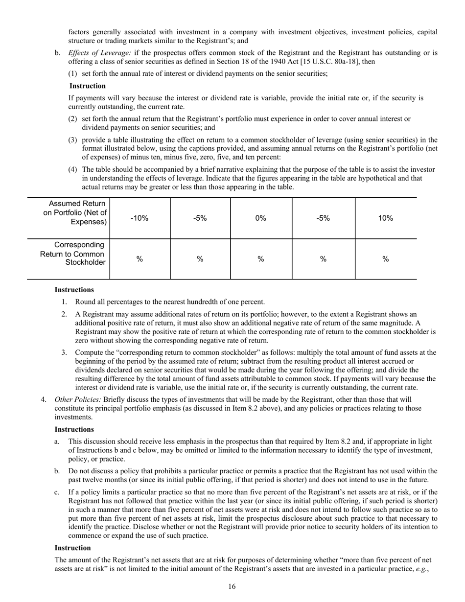 Form N-2 (SEC Form 1716) Registration Statement for Closed-End Management Investment Companies, Page 18
