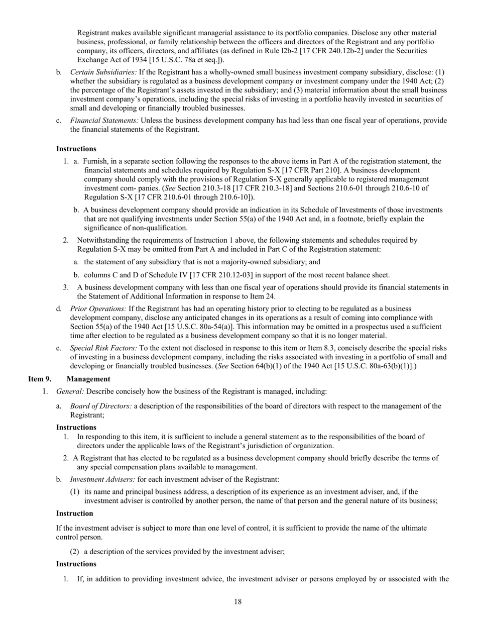 Form N-2 (SEC Form 1716) Registration Statement for Closed-End Management Investment Companies, Page 20
