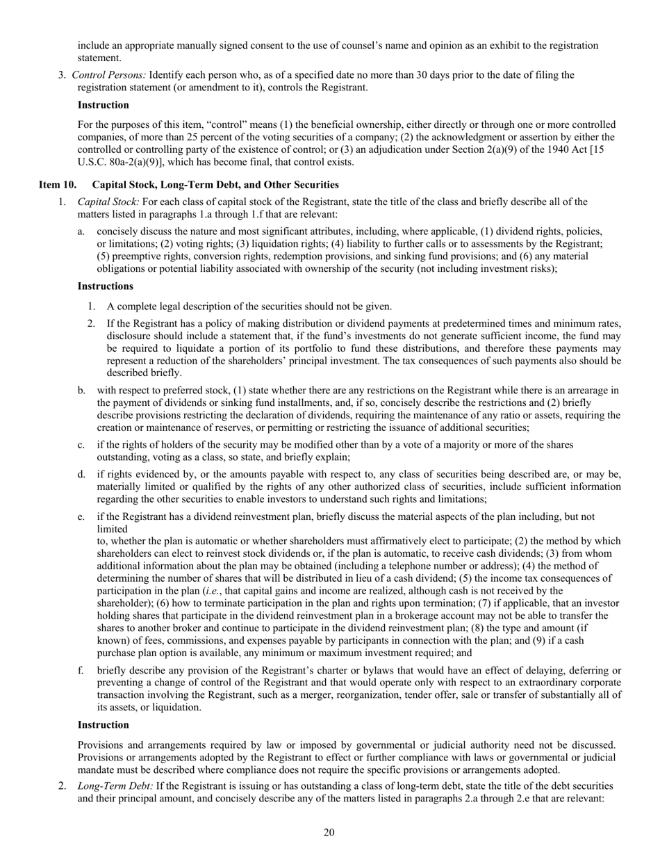 Form N-2 (SEC Form 1716) Registration Statement for Closed-End Management Investment Companies, Page 22