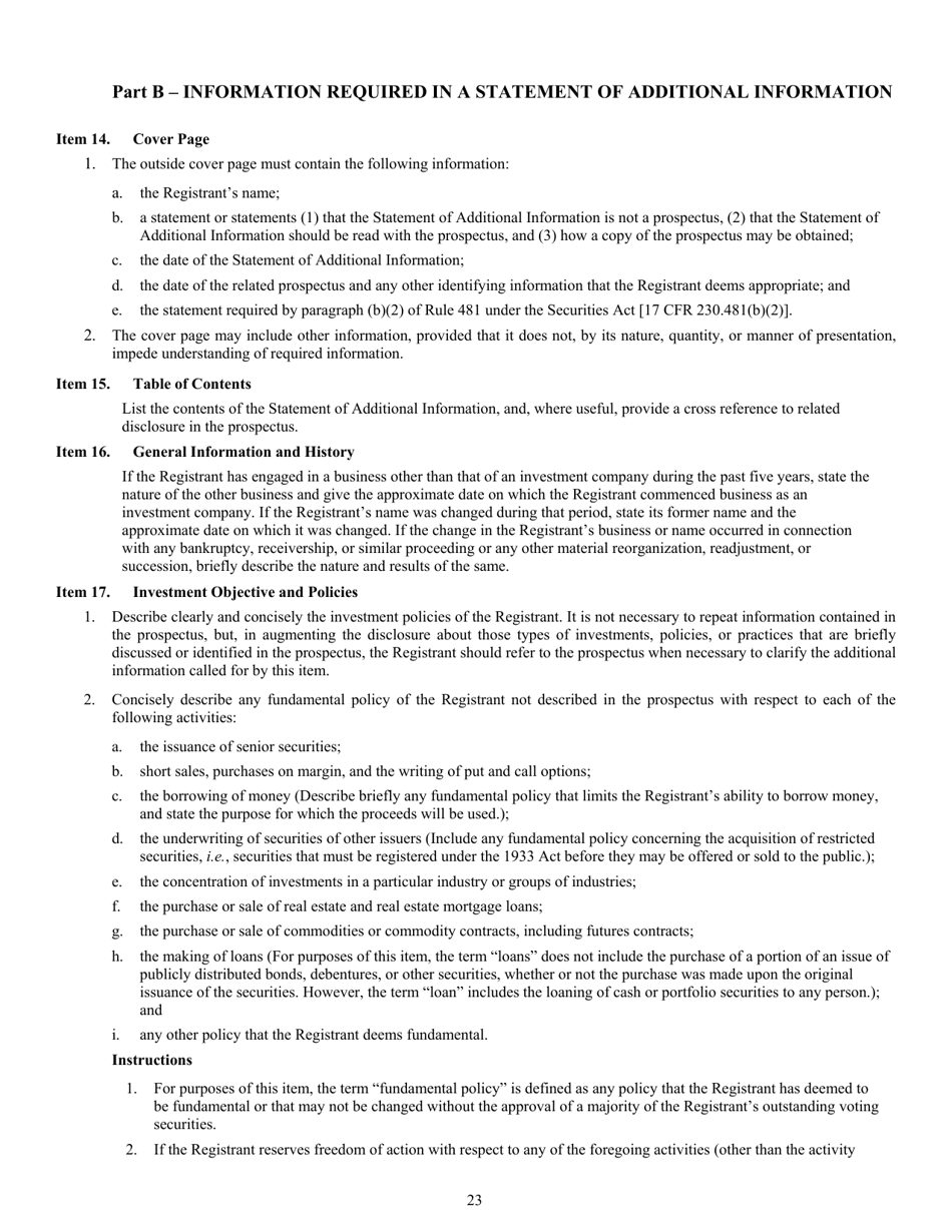 Form N-2 (SEC Form 1716) Registration Statement for Closed-End Management Investment Companies, Page 25