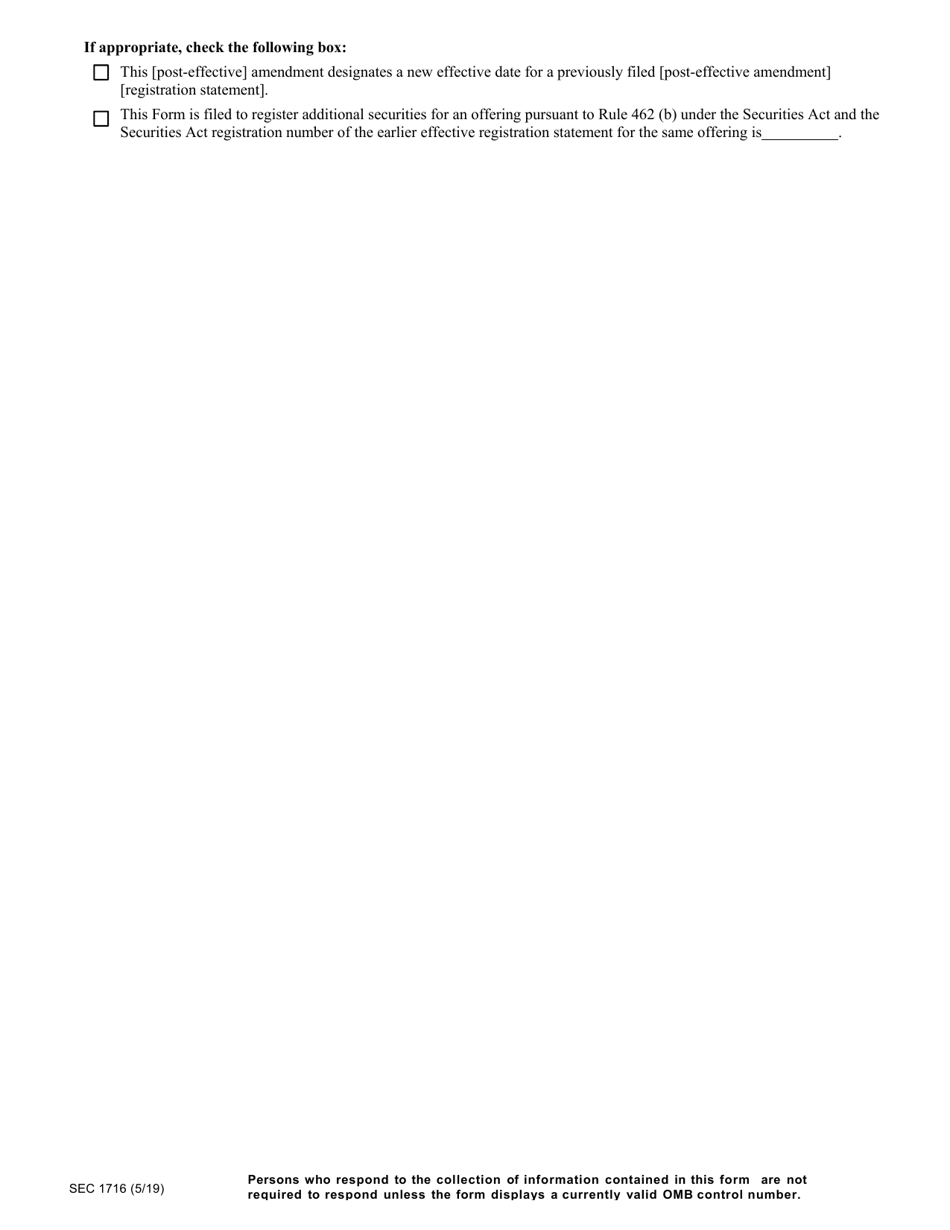 Form N-2 (SEC Form 1716) Registration Statement for Closed-End Management Investment Companies, Page 2