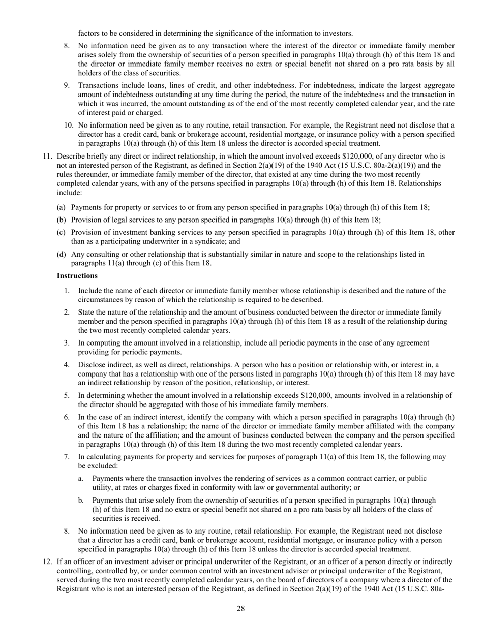 Form N-2 (SEC Form 1716) Registration Statement for Closed-End Management Investment Companies, Page 30