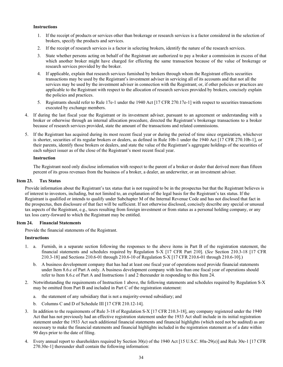 Form N-2 (SEC Form 1716) Registration Statement for Closed-End Management Investment Companies, Page 36