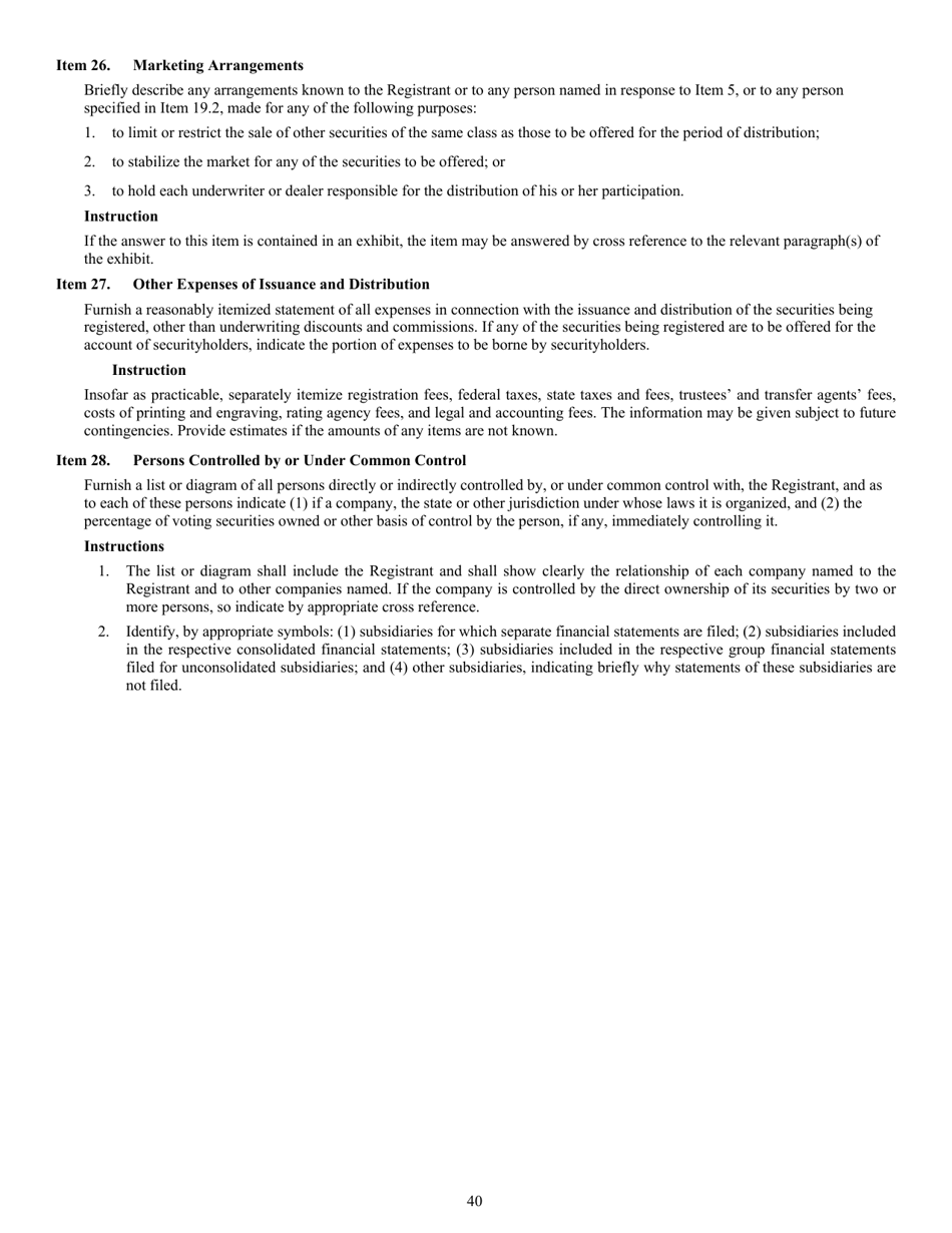 Form N-2 (SEC Form 1716) Registration Statement for Closed-End Management Investment Companies, Page 42