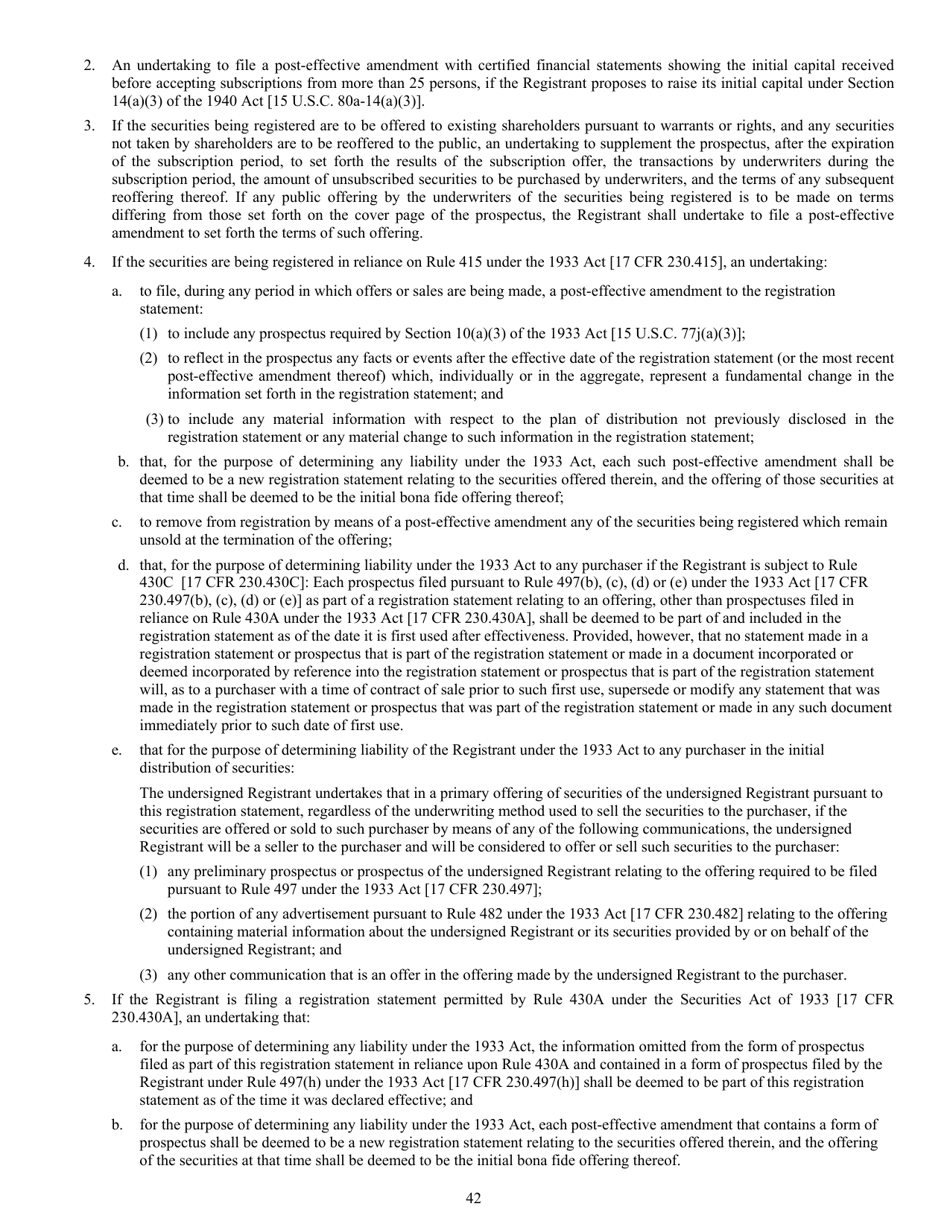 Form N-2 (SEC Form 1716) Registration Statement for Closed-End Management Investment Companies, Page 44