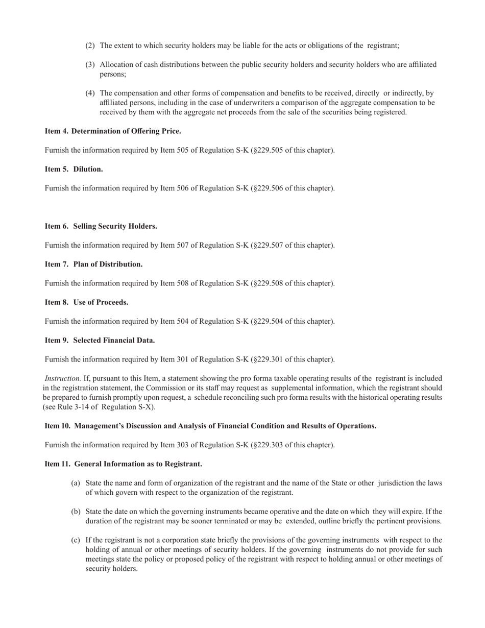 Form S-11 (SEC Form 907) Registration of Securities of Certain Real Estate Companies, Page 6