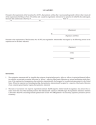 Form S-3 (SEC Form 1379) Registration Statement Under the Securities Act of 1933, Page 12