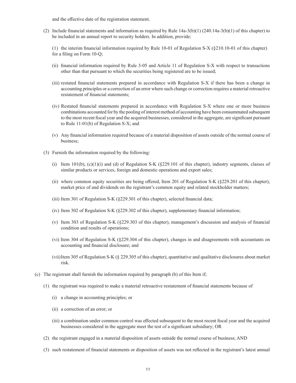 Form S-4 (SEC Form 2077) Registration Statement Under the Securities Act of 1933, Page 11