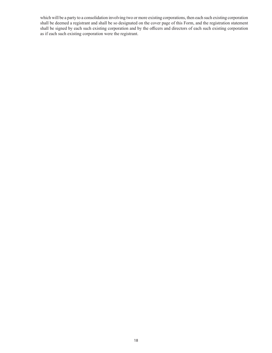 Form S-4 (SEC Form 2077) Registration Statement Under the Securities Act of 1933, Page 18