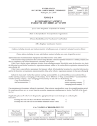 Form S-4 (SEC Form 2077) Registration Statement Under the Securities Act of 1933