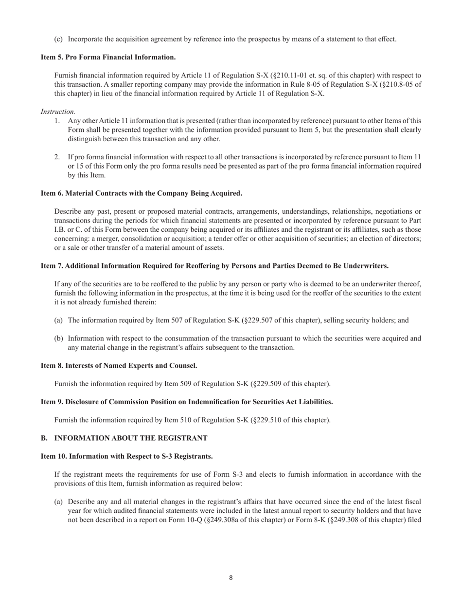 Form S-4 (SEC Form 2077) Registration Statement Under the Securities Act of 1933, Page 8