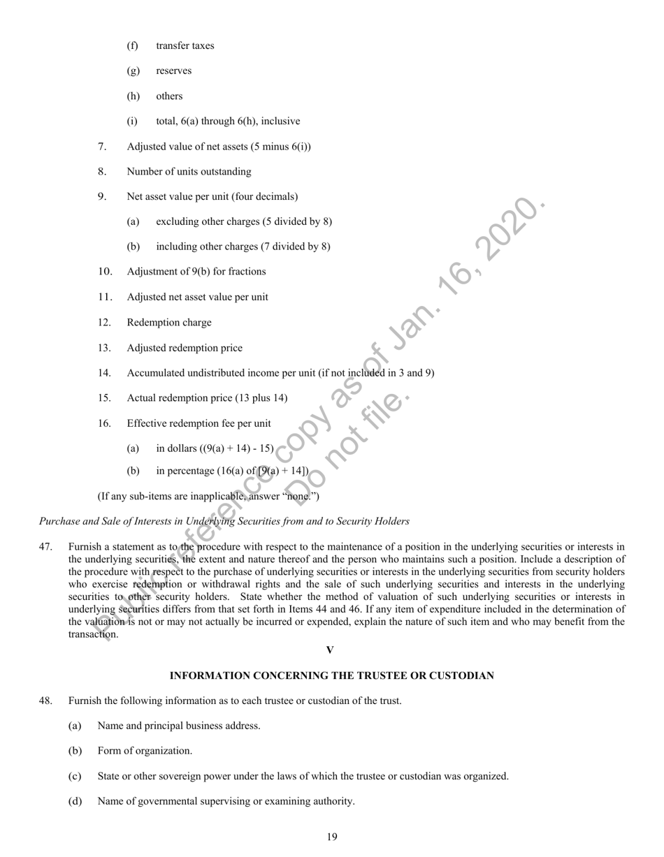 Form N-8B-2 Registration Statement of Unit Investment Trusts Which Are Currently Issuing Securities, Page 20