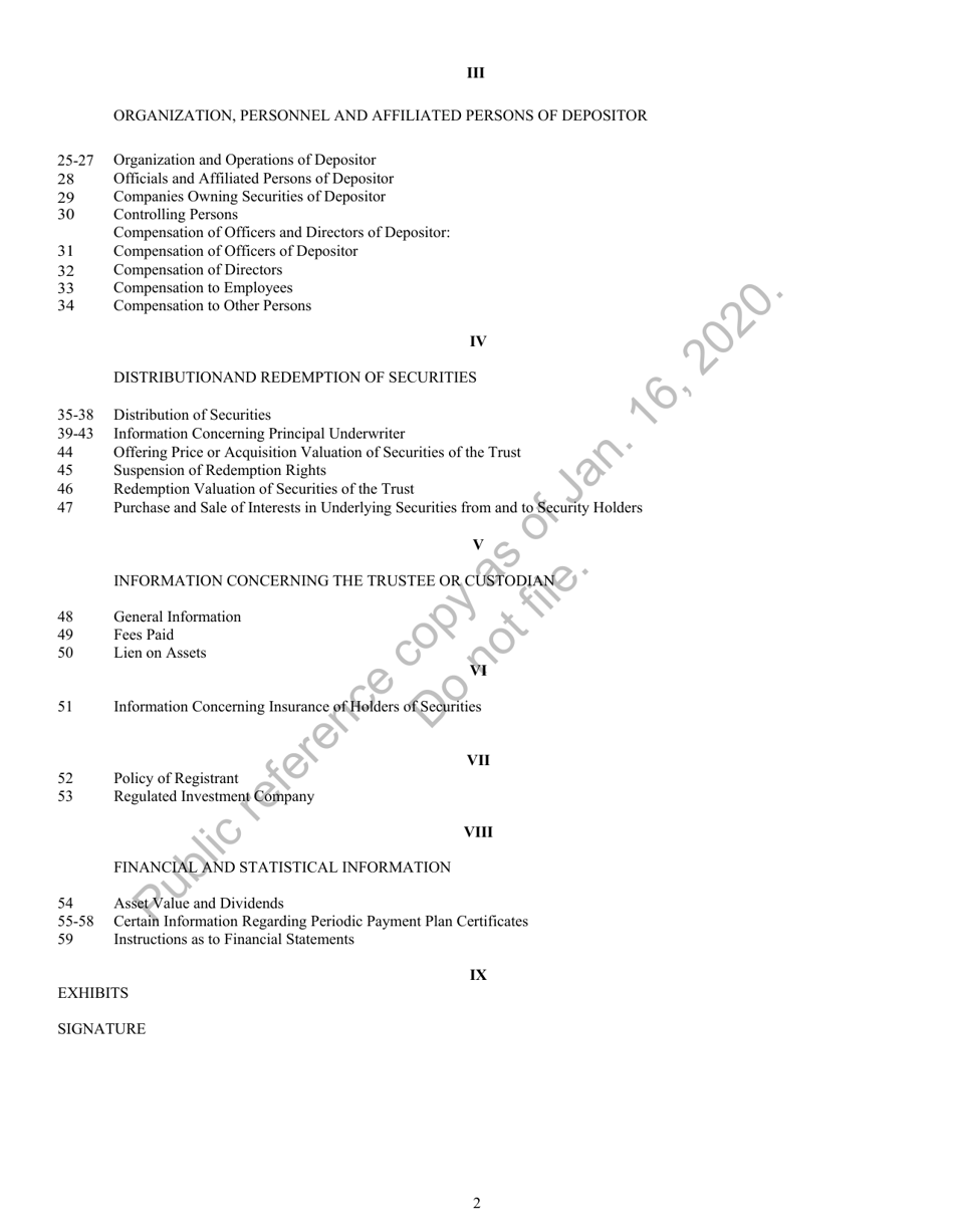 Form N-8B-2 Registration Statement of Unit Investment Trusts Which Are Currently Issuing Securities, Page 3