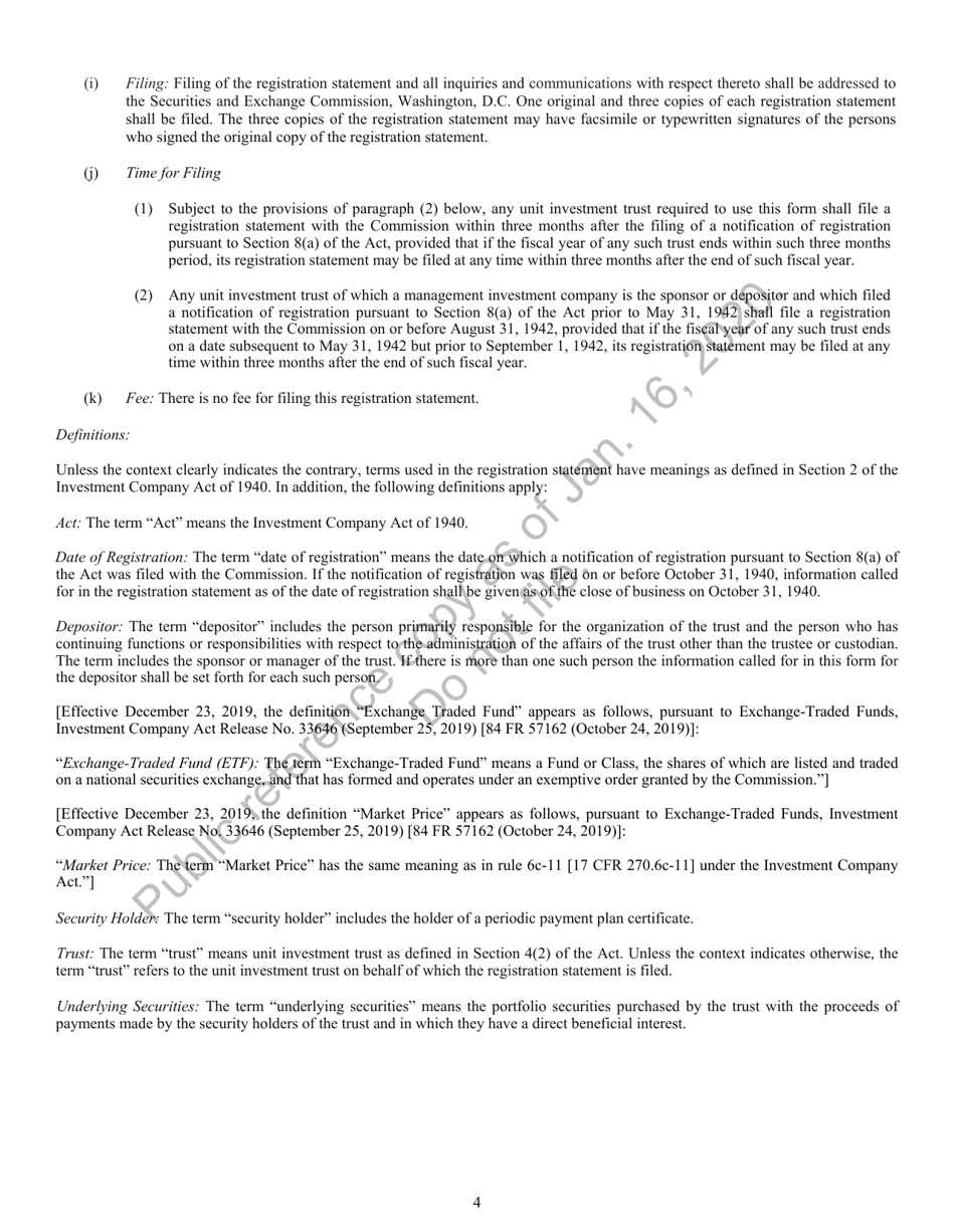 Form N-8B-2 Registration Statement of Unit Investment Trusts Which Are Currently Issuing Securities, Page 5