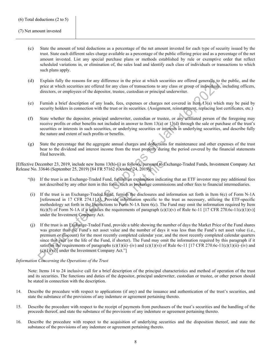 Form N-8B-2 Registration Statement of Unit Investment Trusts Which Are Currently Issuing Securities, Page 9